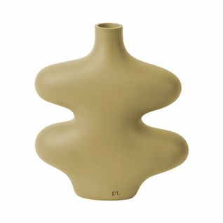 Vase Organic Curves Kaki