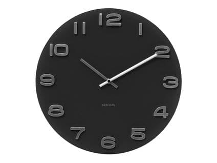 Horloge Ronde Vintage Noir - Karlsson