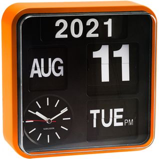 Horloge En Plastique Mini Flip 24.5 Cm Orange