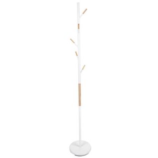 Porte-manteau Design Bois Fushion - Diam. 28 X H. 177 Cm - Blanc