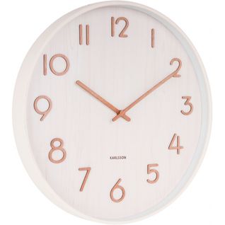 Horloge En Bois Pure 40 Cm Blanc