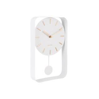 Horloge Style Pendule Charm - L. 20 X H. 32 Cm - Blanc