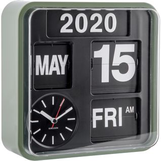 Horloge En Plastique Mini Flip 24.5 Cm Vert