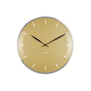 Horloge Mural Leaf - Diamètre 40 Cm - Jaune Moutarde