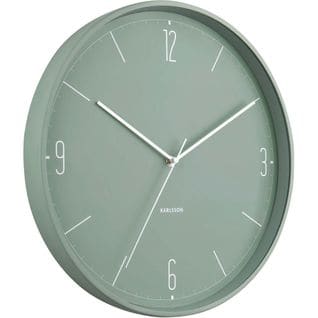 Horloge En Métal Mat Numbers et Lines 40 Cm Kaki