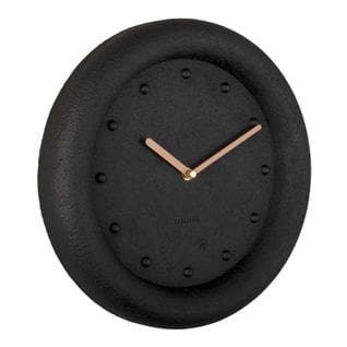 Horloge Ronde En Résine Petra  30 Cm Noir