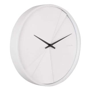 Horloge Ronde En Bois Lines 30 Cm Blanc