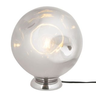 Lampe De Table Blown Glass Rond Gris