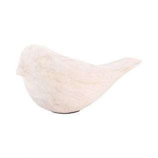 Statue En Bois Oiseau Blanc