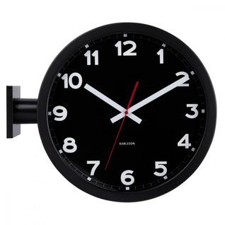 Horloge Murale Double Face H38cm Noir