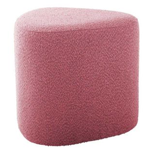 Pouf En Tissu Bouclette Ada Organic Rose Pâle