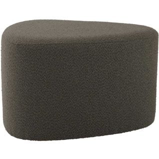 Pouf En Tissu Bouclette Ada Organic Large Vert Taupe