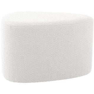 Pouf En Tissu Bouclette Ada Organic Large Blanc