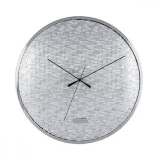 Horloge Murale Disco D40cm Argent