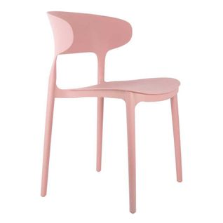 Fauteuil Coloré En Polypropylène Fain Rose Pâle