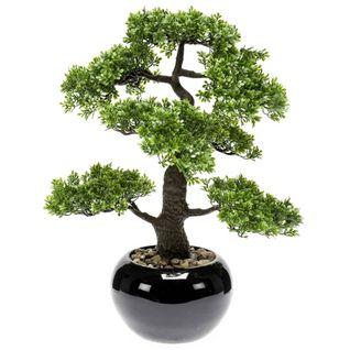 Mini bonsaï Ficus artificiel Vert 47 cm 420006