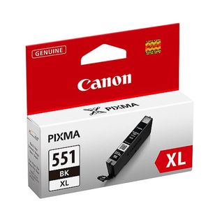 Canon Pack De 1 Cartouche Dencre   Cli551xlbkbl  Noir   5530 Pages  Blister Avec Alarme