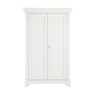 Isabel - Armoire Classique Pin Massif - Couleur - Blanc