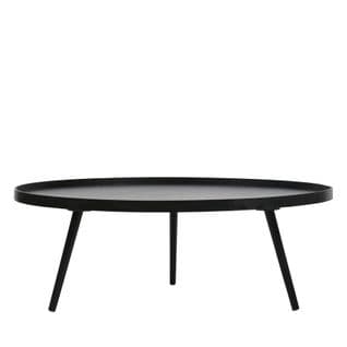 Mesa - Table Basse Ronde En Bois Ø100cm - Couleur - Noir