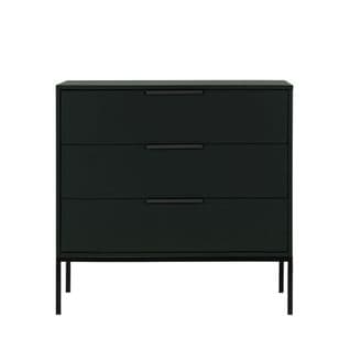 Adam - Commode 3 Tiroirs En Bois - Couleur - Noir