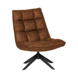 Jouke - Fauteuil En Simili Capitonné - Couleur - Cognac