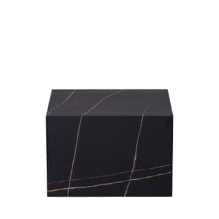 Benji - Table Basse Effet Marbre H40xl60cm - Couleur - Noir