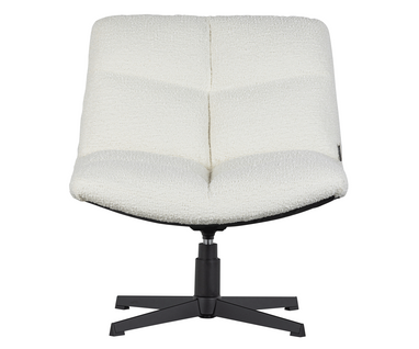 Fauteuil Pivotant En Tissu Bouclé Matelassé Qwetch