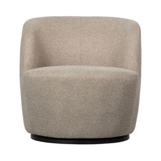 Serra - Fauteuil Pivotant Design En Tissu - Couleur - Naturel