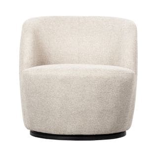 Serra - Fauteuil Pivotant Design En Tissu - Couleur - Ecru