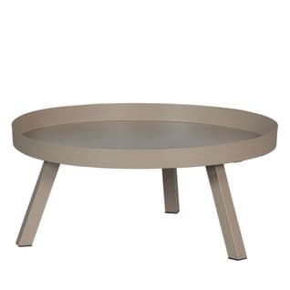 Sunny - Table Basse En Métal 80 cm - Couleur - Beige