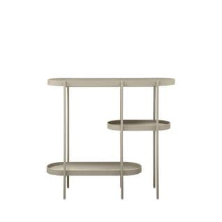 Noan - Console Ovale En Bois Et Métal L90cm - Couleur - Beige