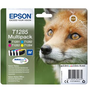 Cartouches D'encre Fox Multipack "renard" (t1285) - Encre Durabrite Ultra N, C, M, J