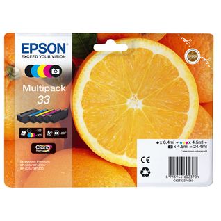 Cartouches D'encre Oranges Multipack 5-colours 33 Claria Premium Ink