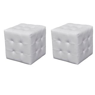 Tabourets Cube Blanc