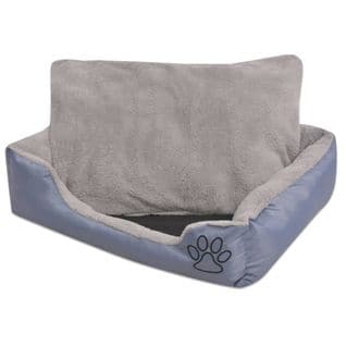 Lit Pour Chiens Avec Coussin Rembourré Taille M Gris