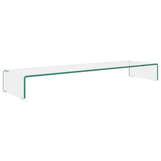 Meuble TV/ De Moniteur 110 X 30 X 13 Cm Verre Transparent