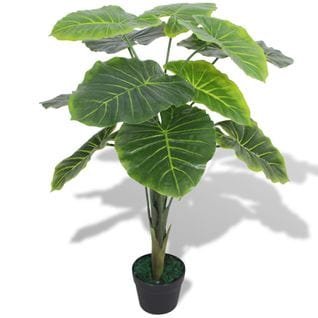Plante Artificielle Avec Pot Taro 85 Cm Vert