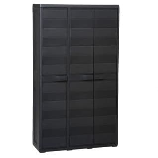 Armoire De Rangement De Jardin Avec 4 Étagères Noir