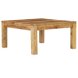 Table Basse 80x80x40 Cm Bois De Manguier Massif