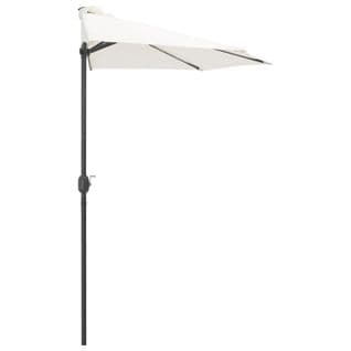 Parasol De Balcon Avec Mât En Aluminium Sable 270x144 Cm Demi