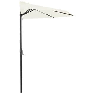 Parasol De Balcon Avec Mât En Aluminium Sable 300x155 Cm Demi