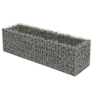 Jardinière À Gabion Acier Galvanisé 180x50x50 Cm