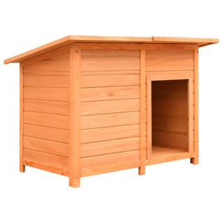 Niche Pour Chiens Bois De Pin Et De Sapin Solide 120x77x86 Cm