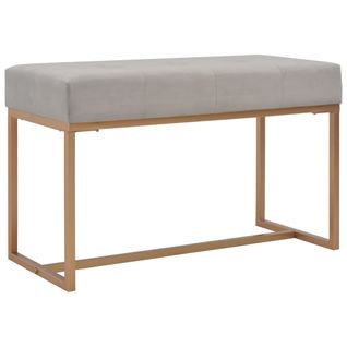 Banc 80 Cm Gris Velours