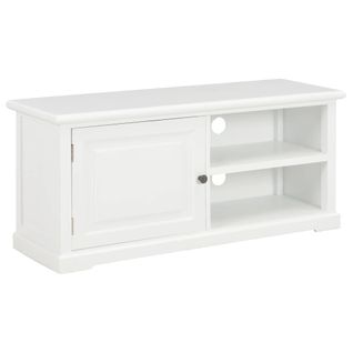 Meuble TV Blanc 90 X 30 X 40 Cm Bois