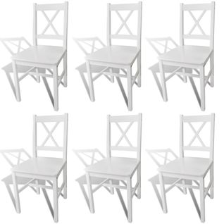 Chaises À Manger Lot De 6 Blanc Pinède