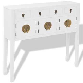 Buffet En Style Chinois En Bois Massif Blanc