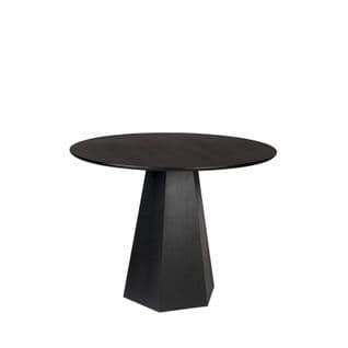 Pilar - Table À Manger Ronde Ø100 cm - Couleur - Noir