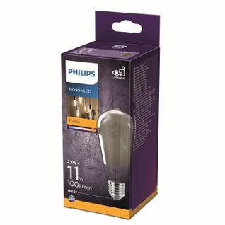 Ampoule LED Equivalent 11w E27 Smoky Blanc Chaud Non Dimmable, Verre