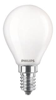 Ampoule LED sphèrique dépolie PHILIPS E14 EQ25W blanc chaud